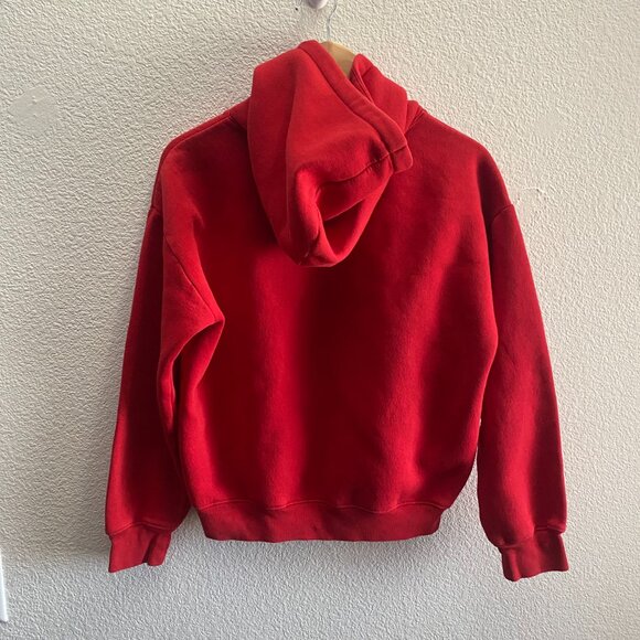 J.Crew Heritage Fleece Hoodie Sweatshirt Women's Small Red BT723 Pullover - Picture 5 of 5